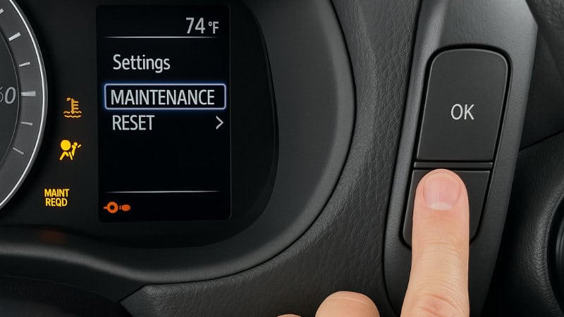 How to Reset the Maintenance Light Using the Multi-Information Display