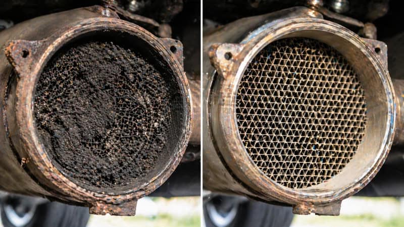 Clean vs dirty catalytic converter