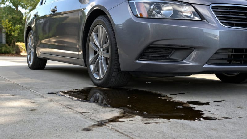 oil leaking from car